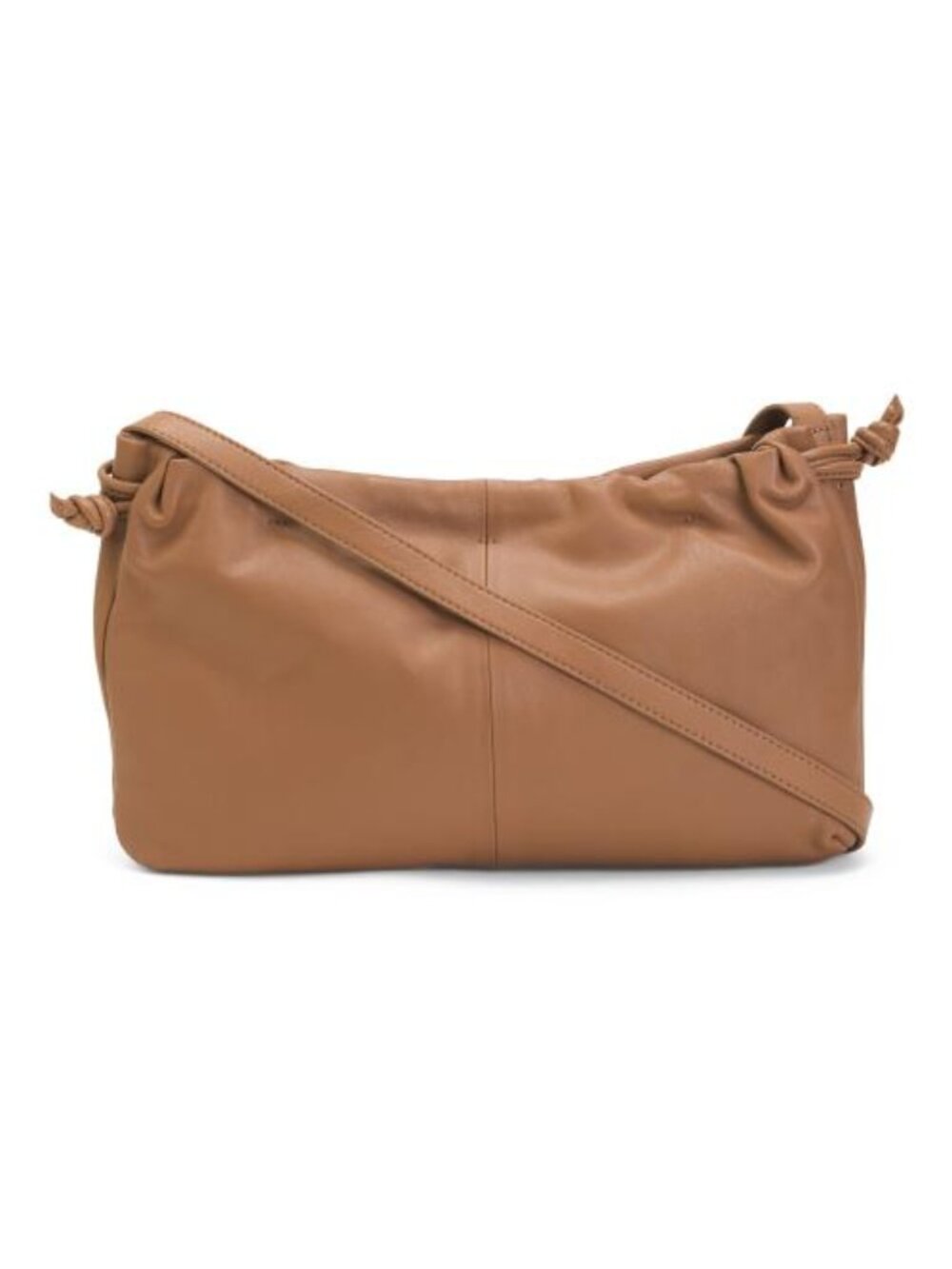 MADE IN INDIA Leather Small Squeeze Bag With Drawstring Sides